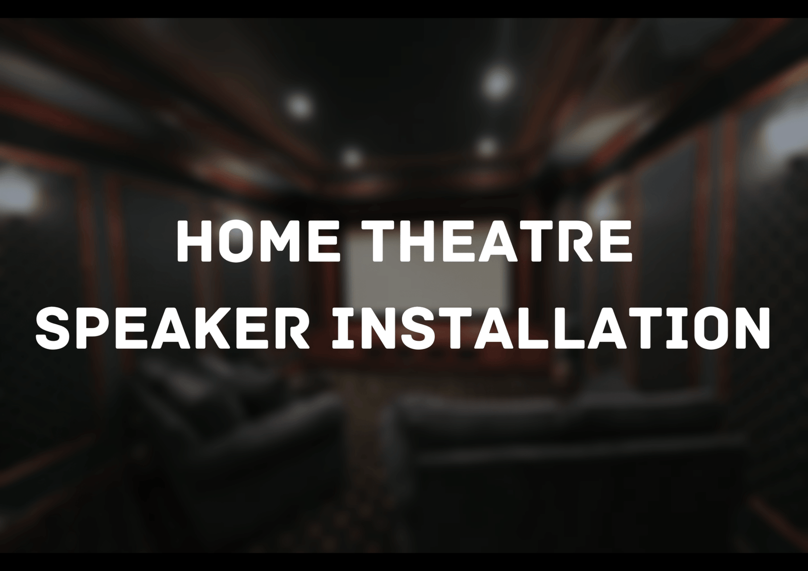 Home Theatre Speaker Installation - JENSEN Speakers