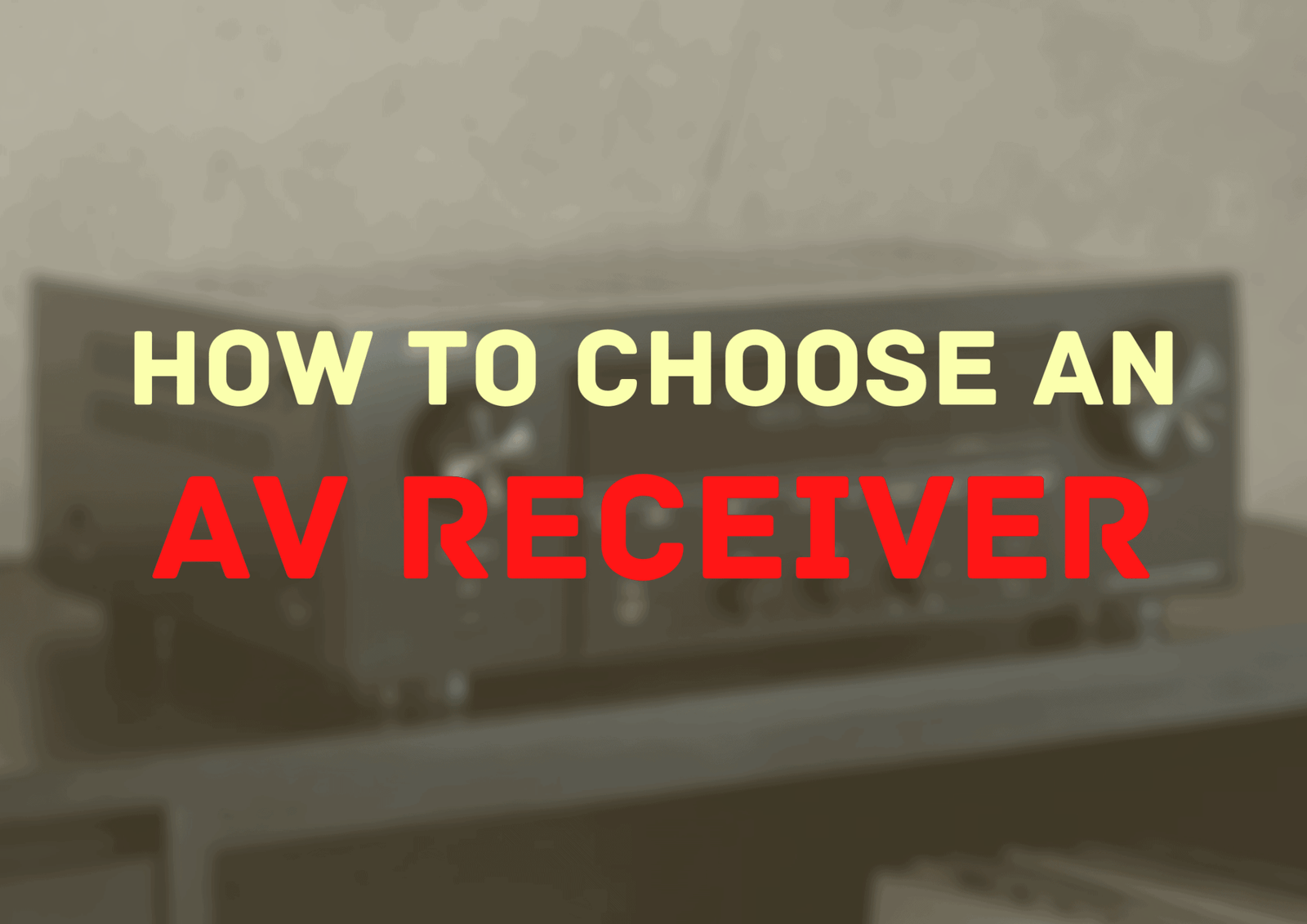 What AV Receiver Should I Buy for a Home Theatre - JENSEN Speakers