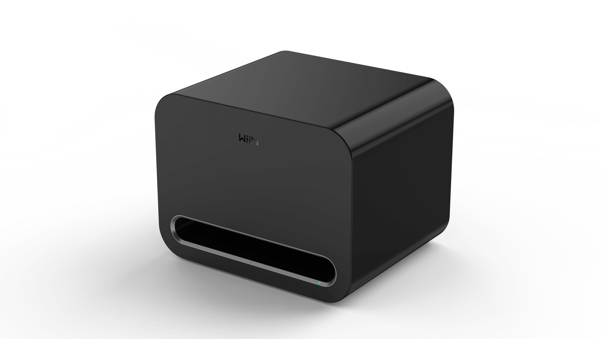 WiiM Sub Pro wireless subwoofer in black